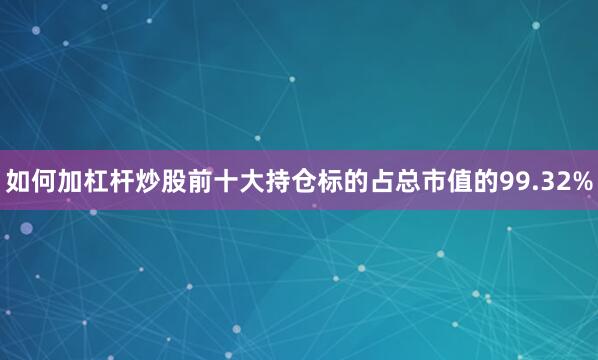 如何加杠杆炒股前十大持仓标的占总市值的99.32%