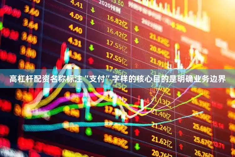 高杠杆配资名称标注“支付”字样的核心目的是明确业务边界